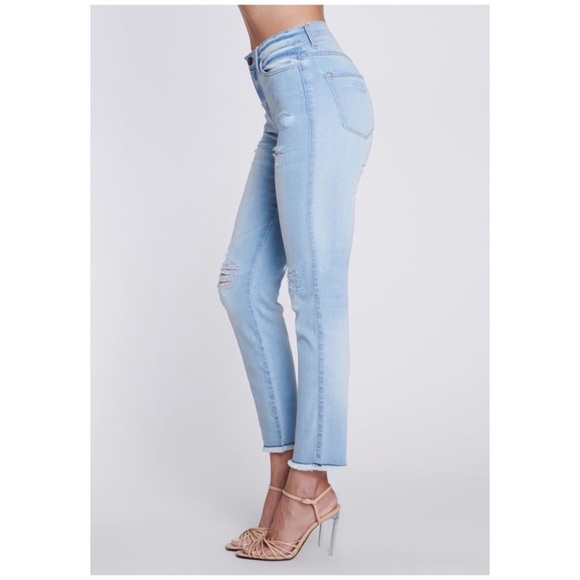 Light Vintage Wash Cropped Ankle Slim Jeans - Picture 5 of 8